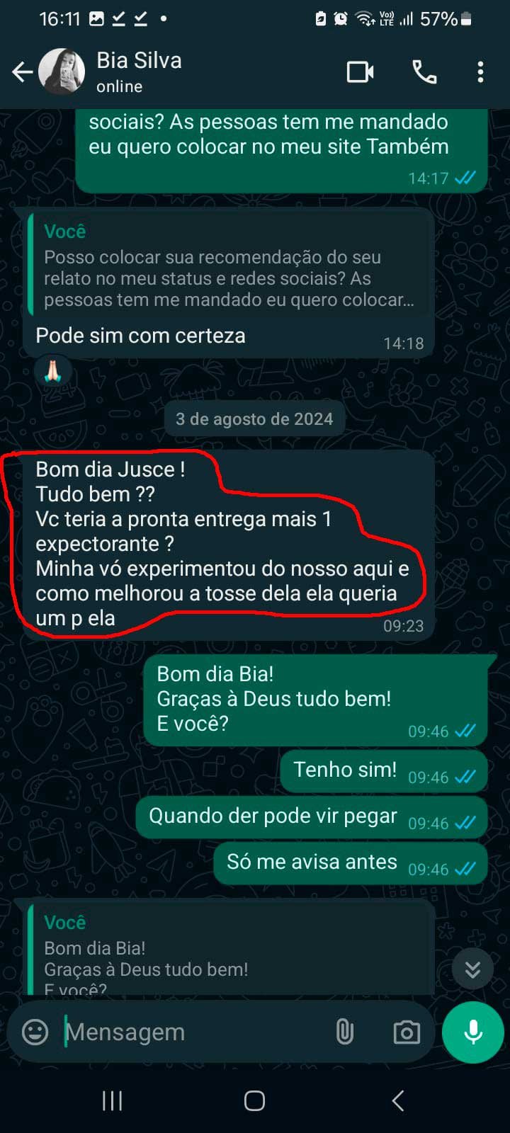 testemunho do whatsapp 3